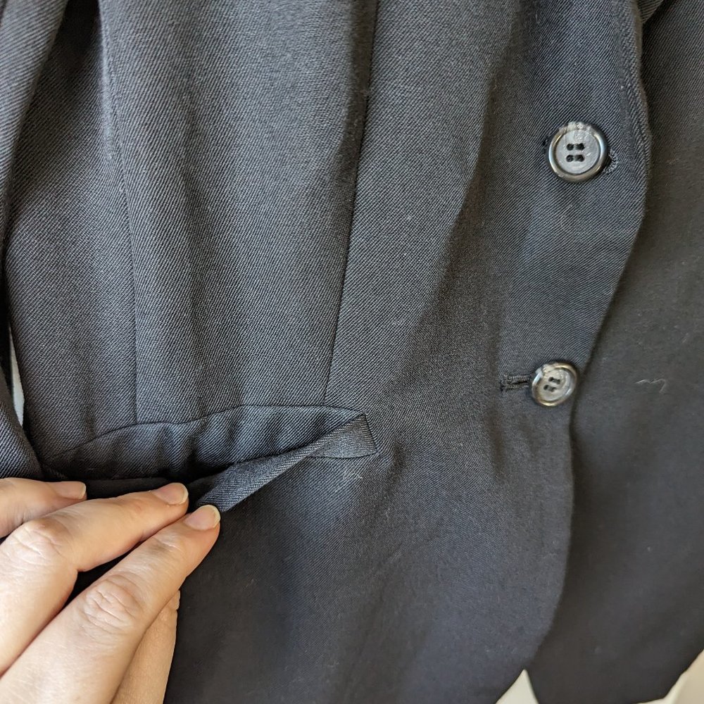 J. Crew Wool Black Blazer Suit Jacket Women's Size 2 - Picture 8 of 10